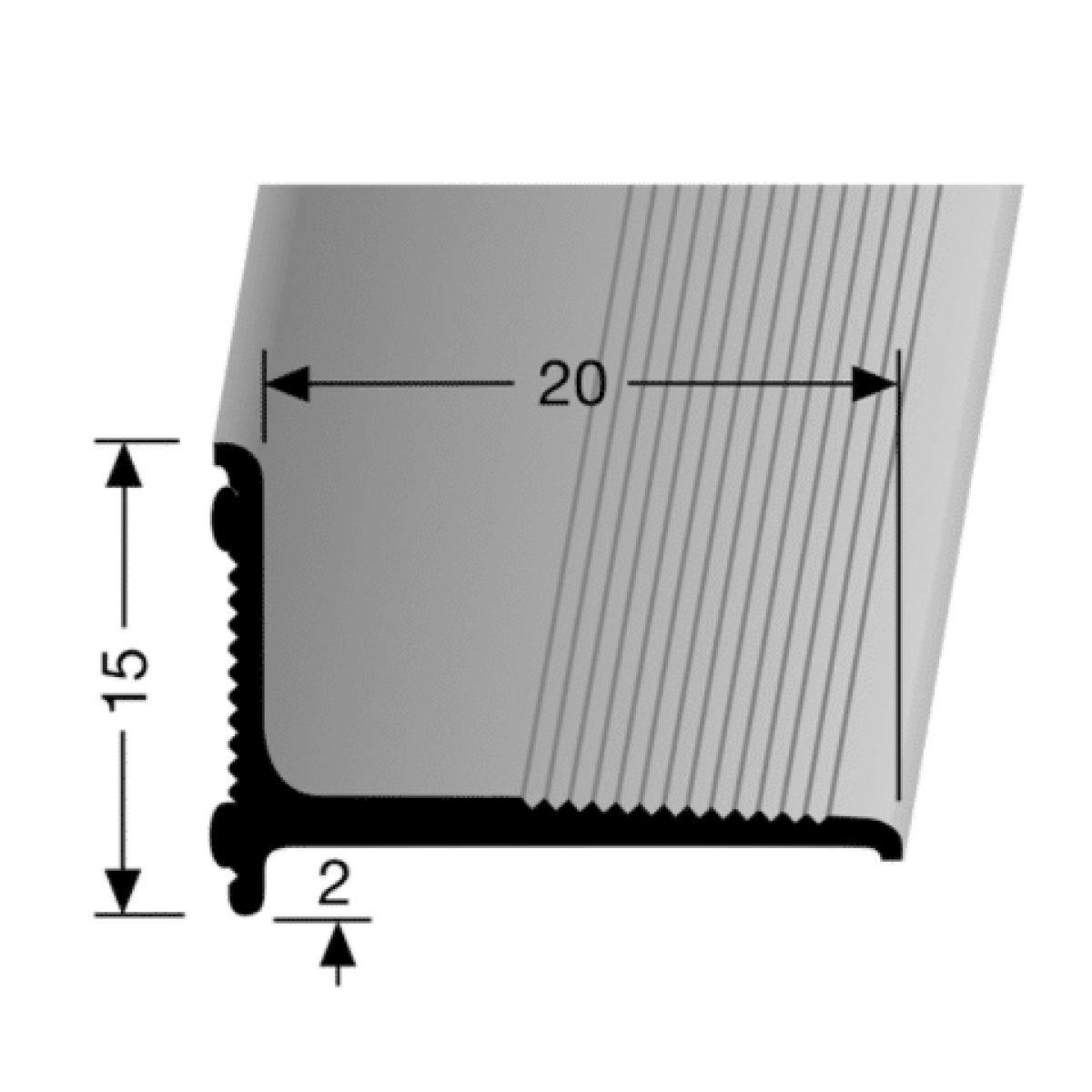 Küberit Wandabschlussprofil aus Aluminium selbstklebend Küberit Wandabschlussprofil aus Aluminium selbstklebend