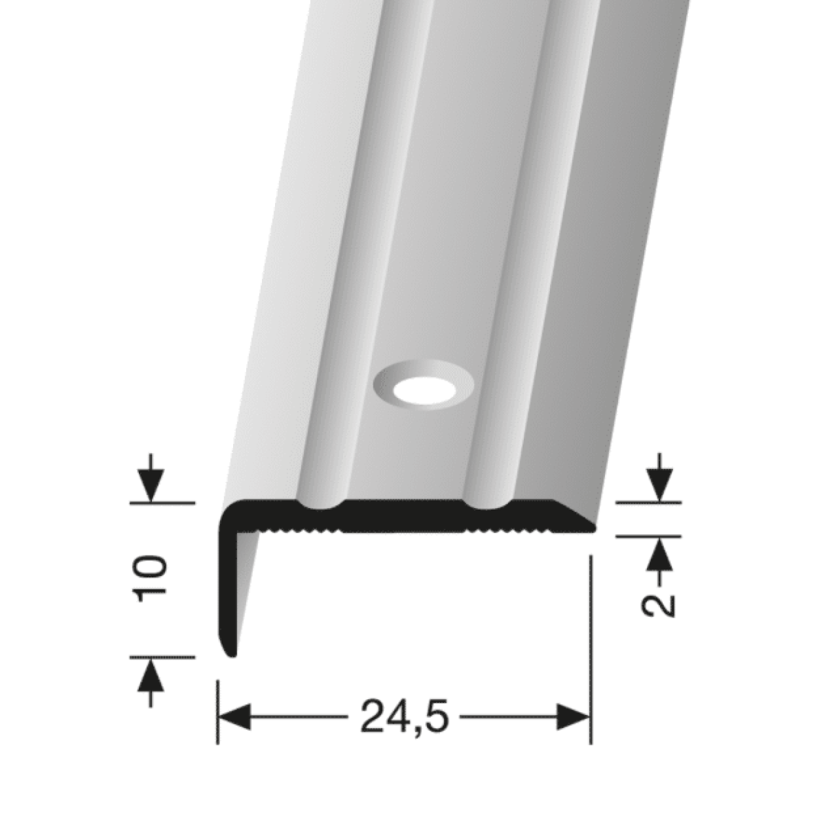 Küberit Winkelprofil Aluminium 24.5 x 10 mm selbstklebend Küberit Winkelprofil Aluminium 24.5 x 10 mm selbstklebend