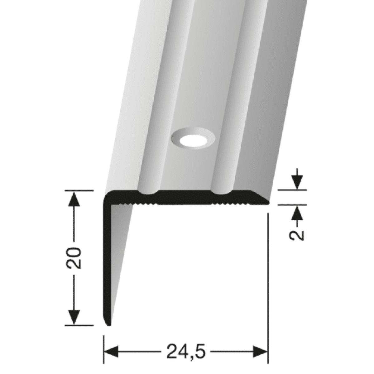 Küberit Winkelprofil Aluminium 24.5 x 20 mm selbstklebend Küberit Winkelprofil Aluminium 24.5 x 20 mm selbstklebend